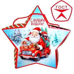 Детский подарок на Новый Год в жестяной упаковке весом 950 грамм по цене 1182 руб в Ессентуках